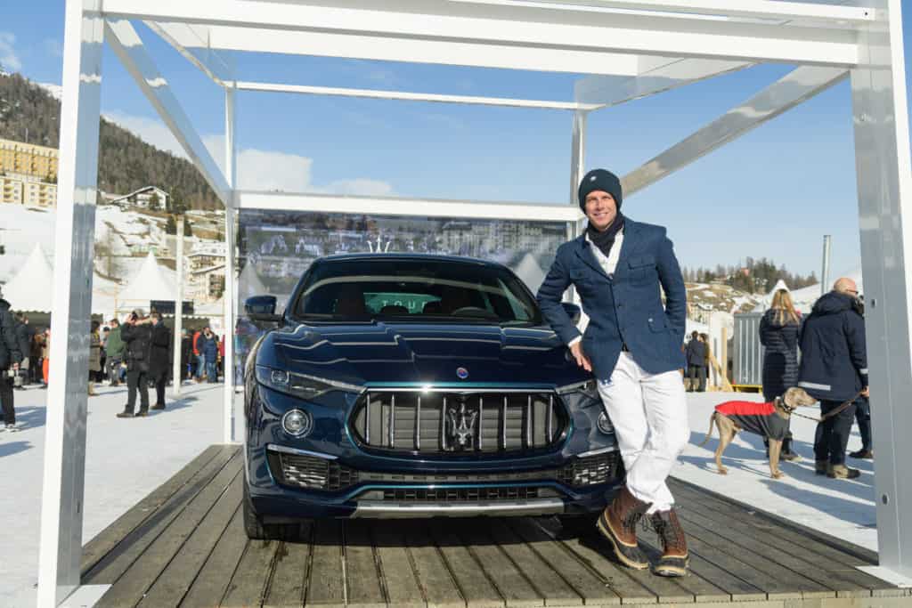 International Polo Star Malcolm Borwick with Maserati Levante Royale_St Moritz 2020